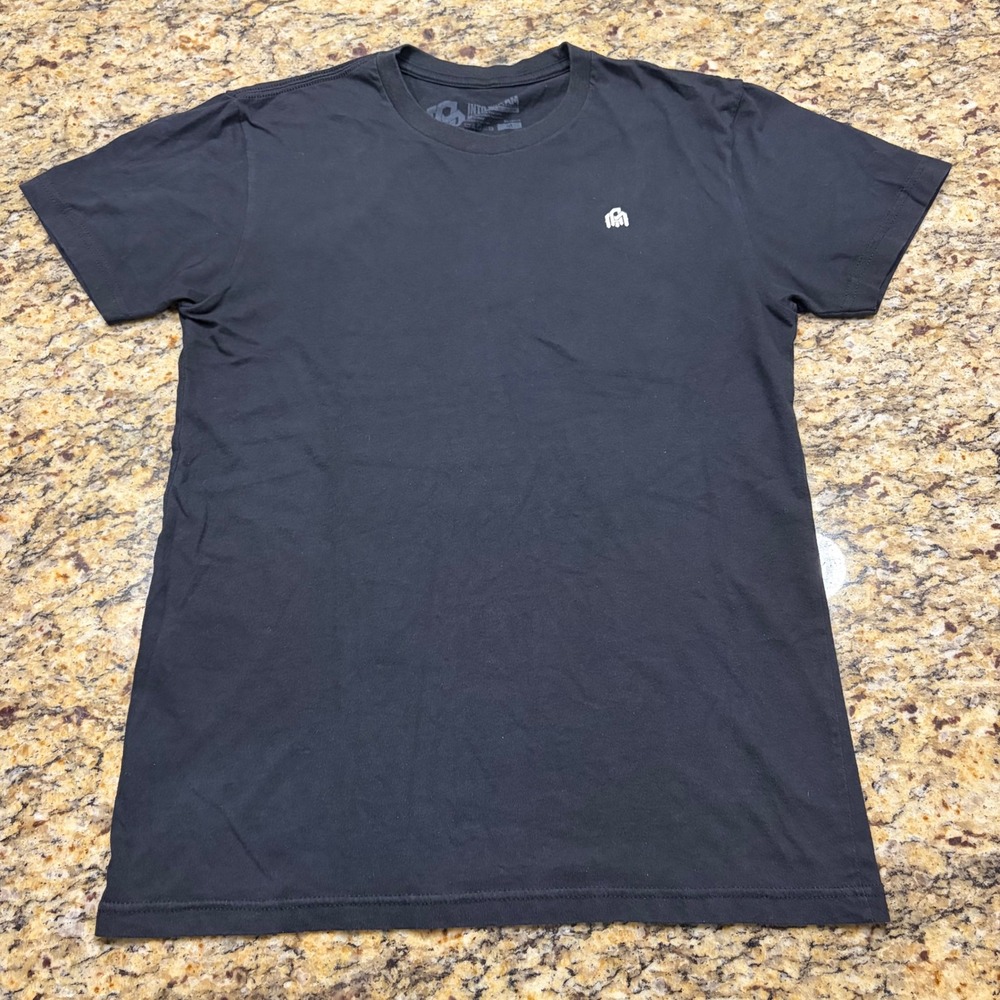 Into The AM Mens Graphic Tee Black Short Sleeve Crew Neck Logo T-Shirt Size M ws